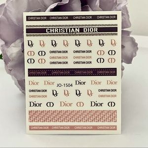 Luxury Designer Logo Fingernail Art Stickers